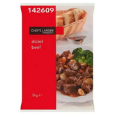 Chef's Larder Diced Beef 2kg  Adomoo